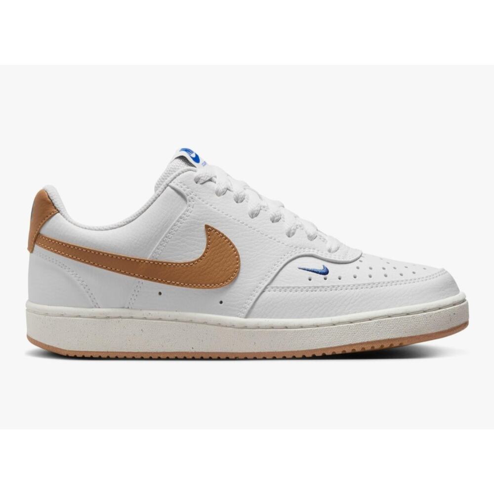 Nike Court Vision Low 
White / Flax Game Royal Sail 
NIB (no Lid) 
Wms Sz 8.5 - Picture 5 of 11